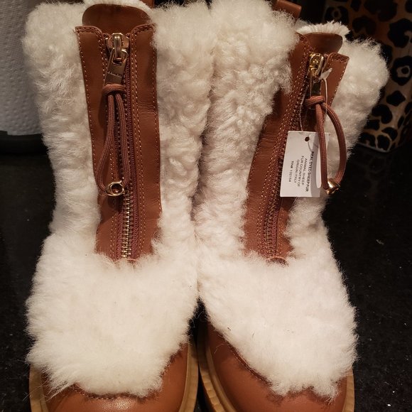 Brand new with tags Coach Leona Shearling boot sz 5 - Picture 1 of 5